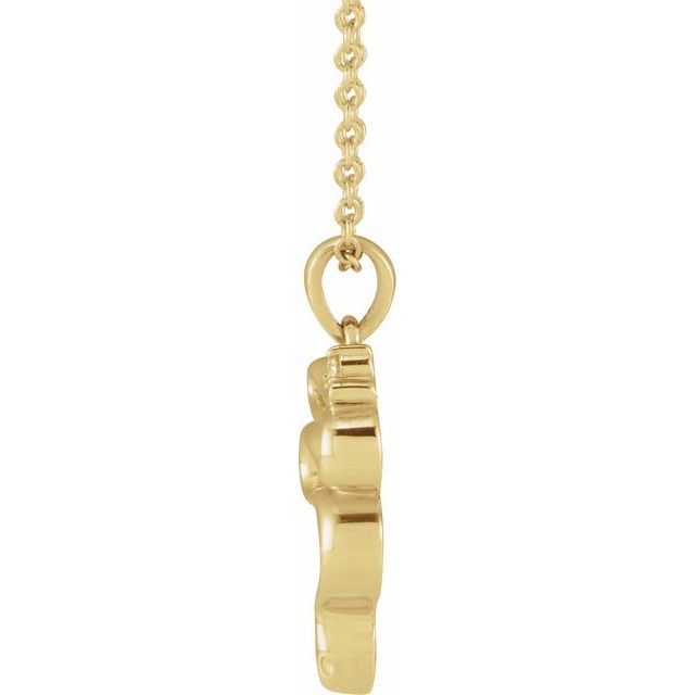 14K Yellow .03 CTW Natural Diamond Serpent 16-18' Necklace