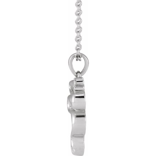 14K White .03 CTW Natural Diamond Serpent 16-18' Necklace