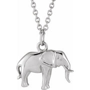 14K White Elephant 16-18' Necklace