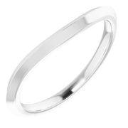 14K White Band for 6.5 mm Round Ring
