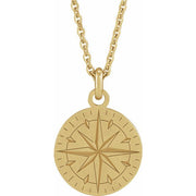 14K Yellow Compass 20' Necklace