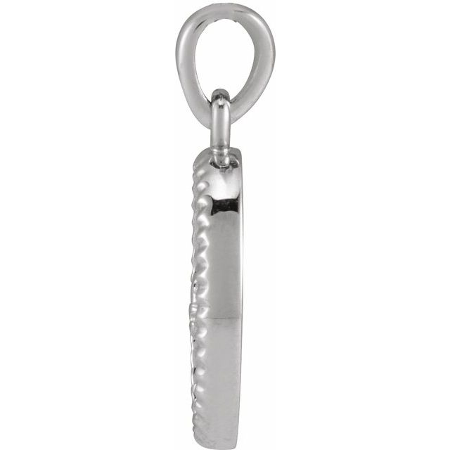 Sterling Silver Floral Coin Pendant