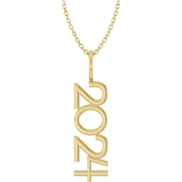 14K Yellow 2024 Year 16-18' Necklace