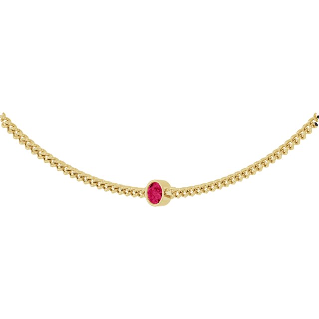 14k Yellow Natural Pink Spinel 16' Necklace