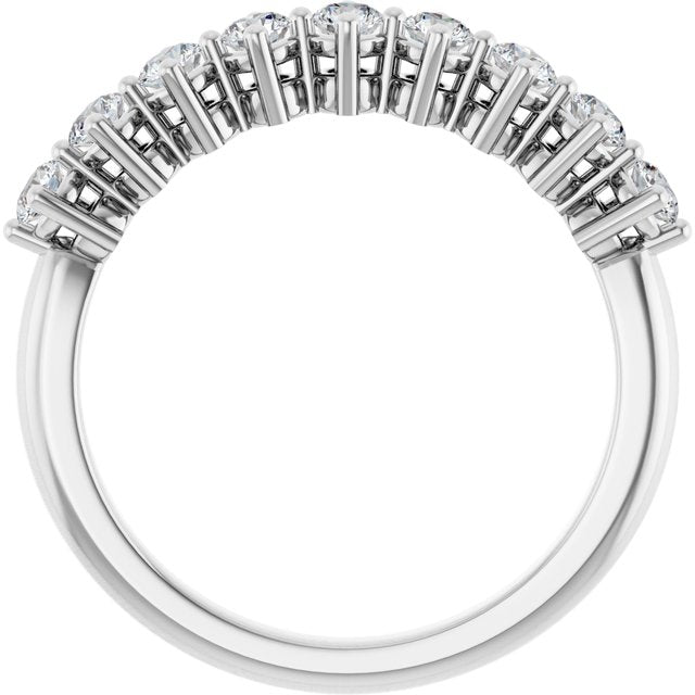 14K White 1/2 CTW Lab-Grown Diamond Anniversary Band