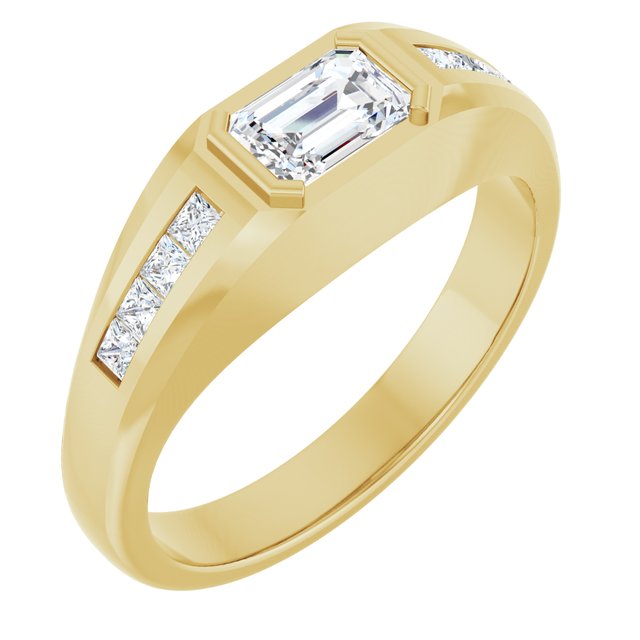 14k Yellow 9/10 Ctw Lab-grown Diamond Band