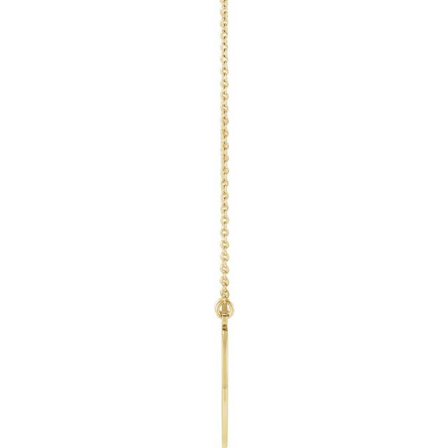 14K Yellow Engravable Circle 16' Necklace
