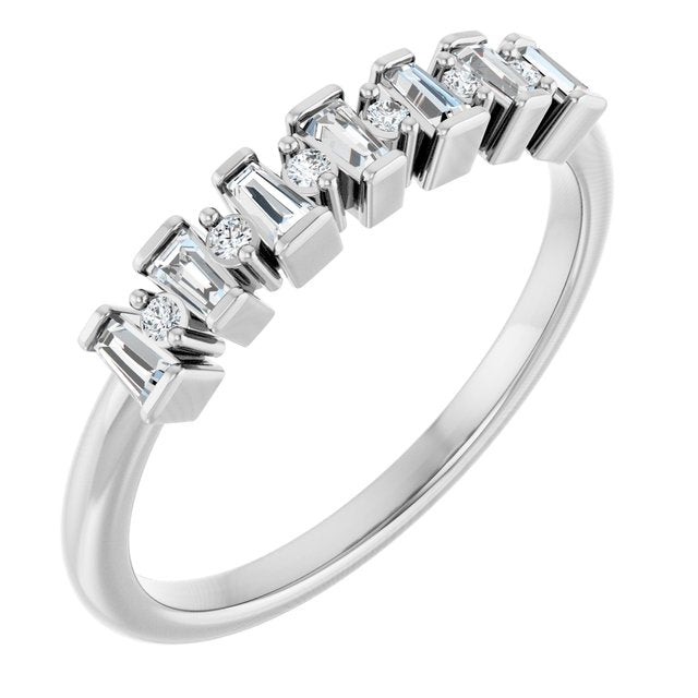 14K White 1/4 CTW Natural Diamond Anniversary Band