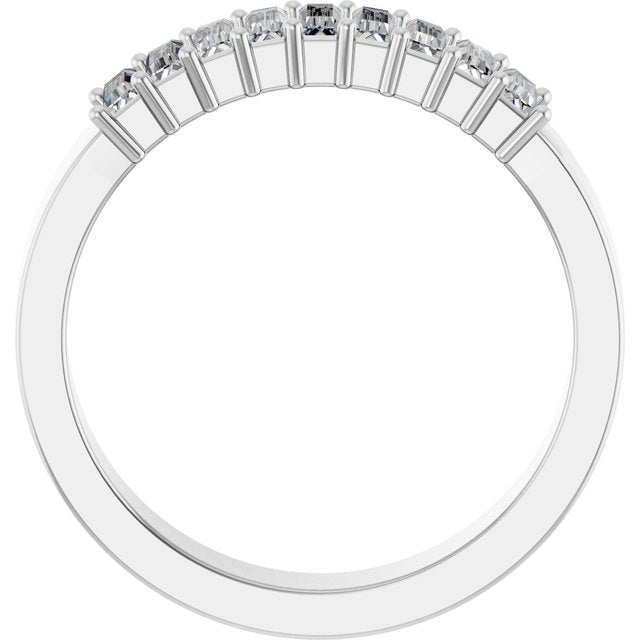 14K White 1/2 CTW Lab-Grown Diamond Anniversary Band