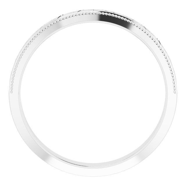14K White 3 mm Matching Band Size 8