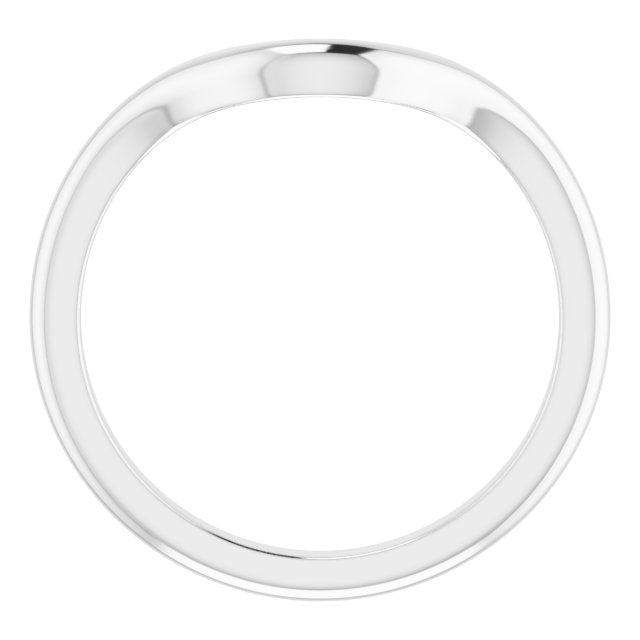 14K White Band for 8x6 mm Oval Ring