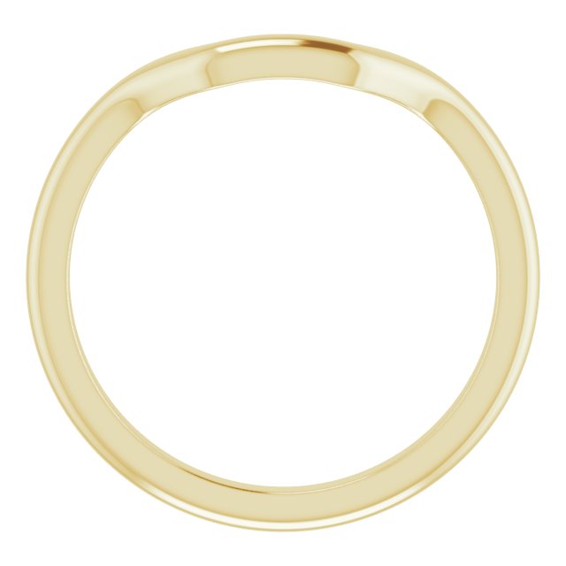 14K Yellow Band for 10x8 mm Emerald Ring