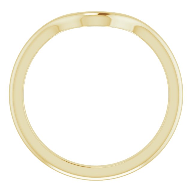 14K Yellow Band for 8x6 mm Oval Ring