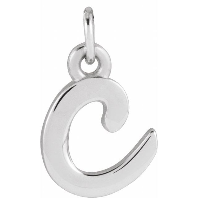 Sterling Silver Petite Initial C Pendant