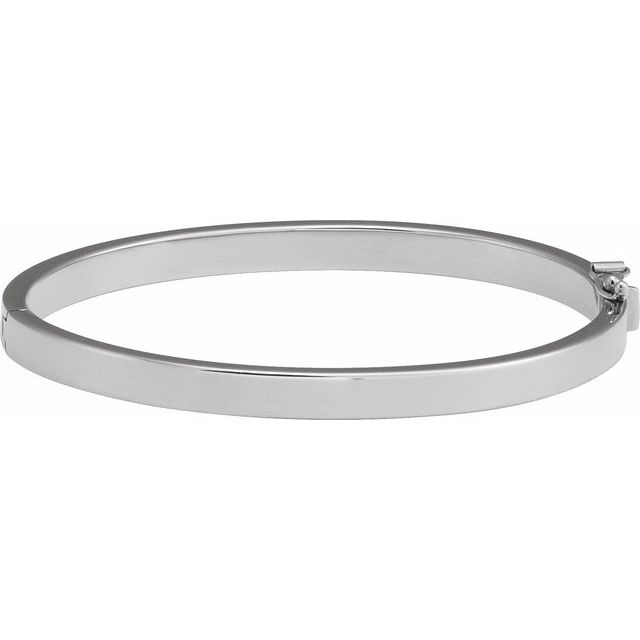 Sterling Silver 5 mm Tube Hinged Bangle 7' Bracelet