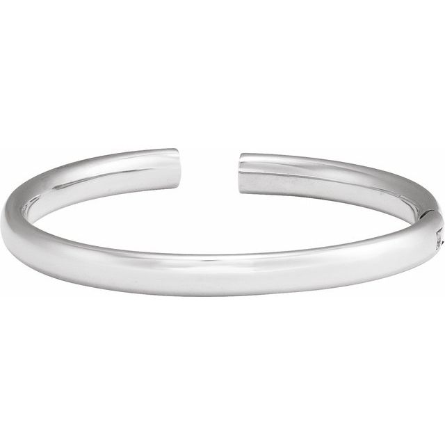 Sterling Silver 6 mm Hinged Cuff 7' Bracelet