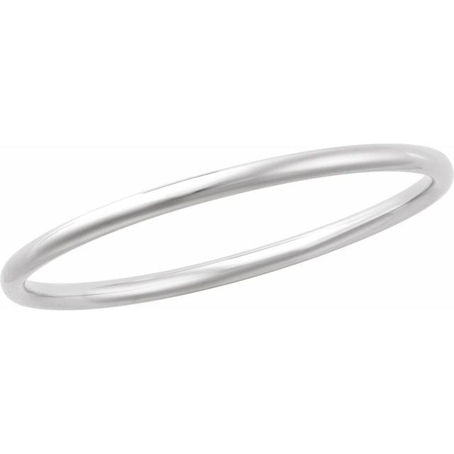 Sterling Silver 4 mm Bangle 7 1/2' Bracelet