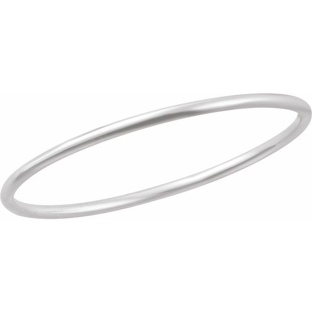 Sterling Silver 3 mm Bangle 7 1/2' Bracelet