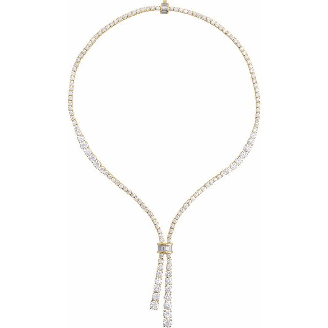 14k Yellow 26 1/5 Ctw Lab-grown Diamond 20' Necklace