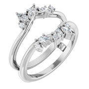14K White 1/3 CTW Lab-Grown Diamond Ring Guard