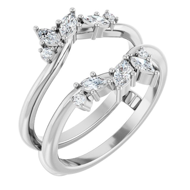 14K White 1/3 CTW Lab-Grown Diamond Ring Guard
