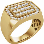 14K Yellow 9/10 CTW Lab-Grown Diamond Mens Band