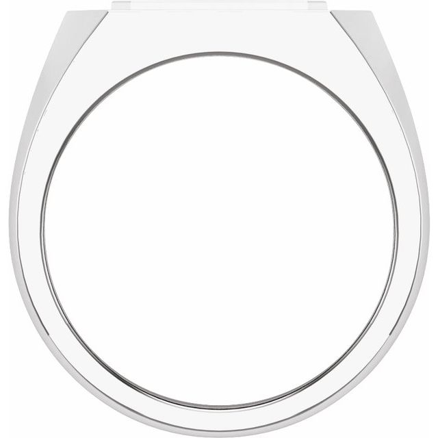 14K White 9/10 CTW Lab-Grown Diamond Mens Band