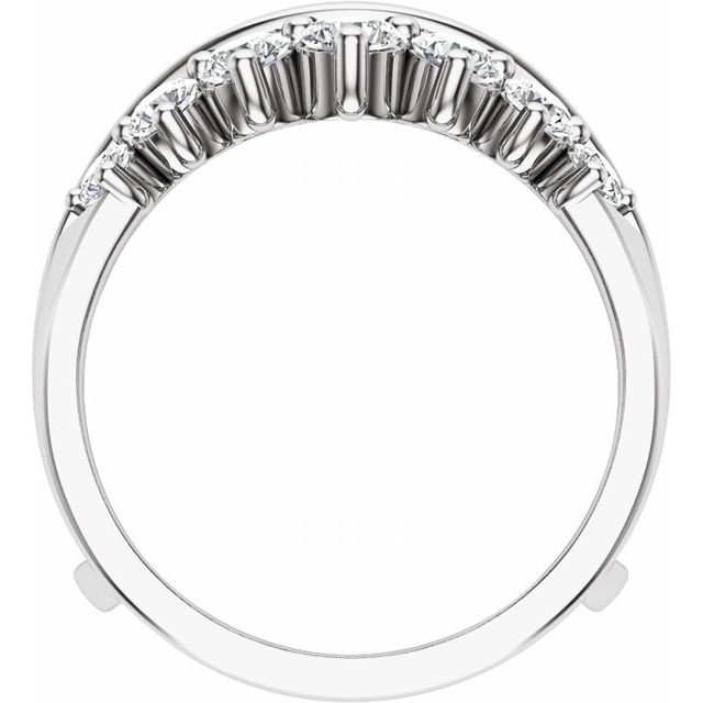 14K White 1 1/2 Lab-Grown Diamond Ring Guard