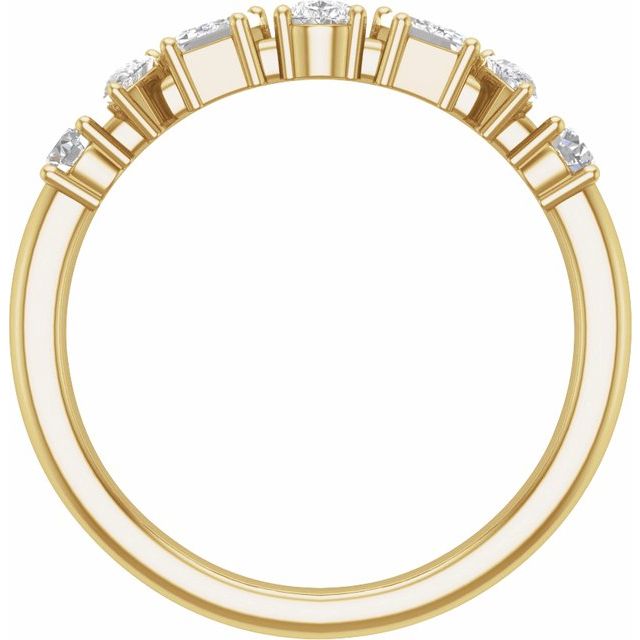 14k Yellow 9/10 Ctw Lab-grown Diamond Anniversary Band