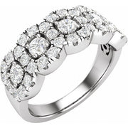 14K White 1 1/5 CTW Lab-Grown Diamond Anniversary Band
