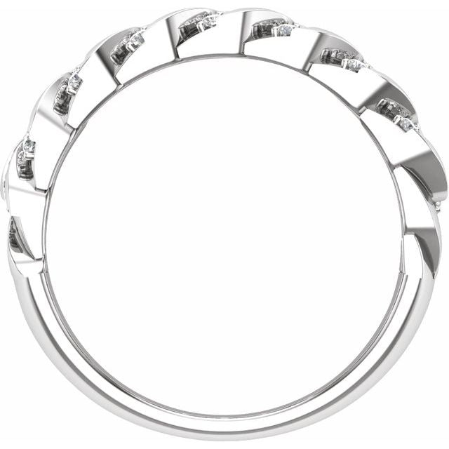 14K White 3/4 CTW Natural Diamond Band