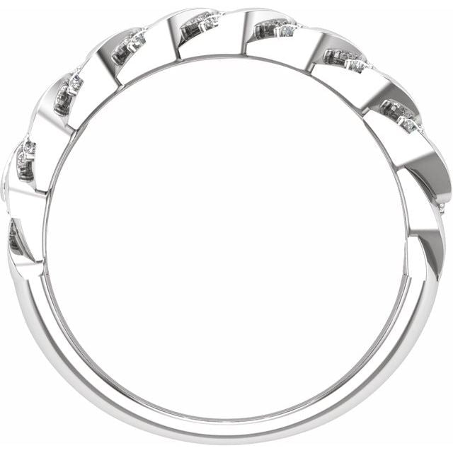 14K White 3/4 CTW Lab-Grown Diamond Band