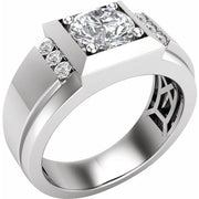 14K White 1 3/4 CTW Lab-Grown Diamond Band