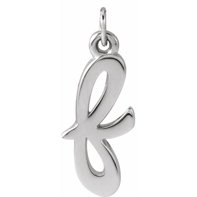 Sterling Silver Petite Initial F Pendant