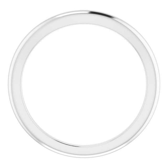 14K White Band for 5.5 mm Round Ring