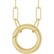 14K Yellow Circle Charm 18' Necklace