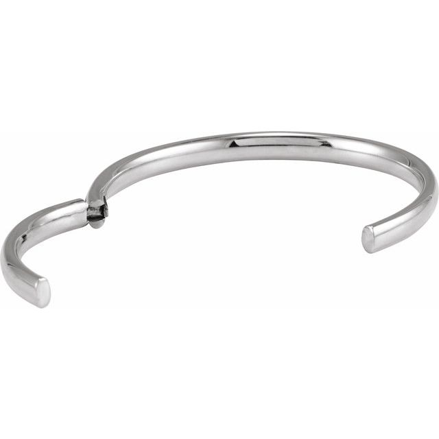 Sterling Silver 5 mm Hinged Cuff 7' Bracelet