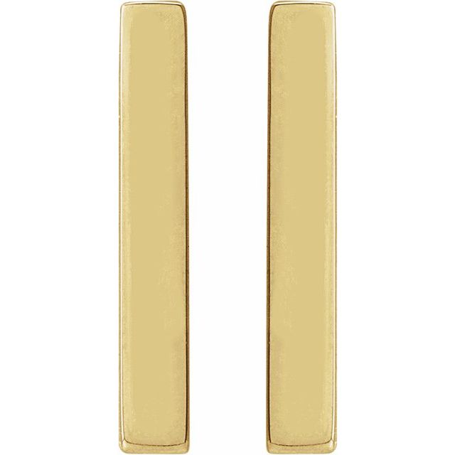 14K Yellow 12 mm Geometric Hoop Earrings
