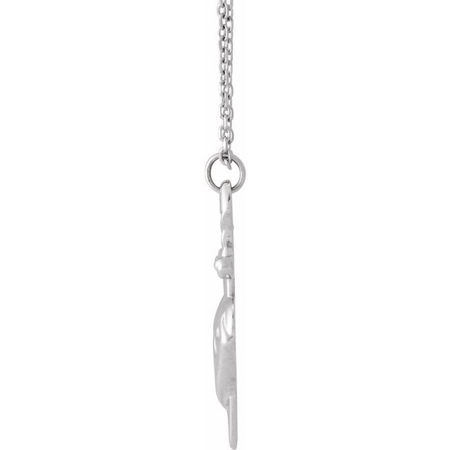 Sterling Silver Heart & Dagger 16-18' Neckalce