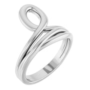 14K White Freeform Ring
