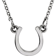 14K White Tiny Posh® Horseshoe 16-18' Necklace