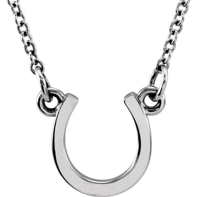 Sterling Silver Tiny Posh® Horseshoe 16-18' Necklace