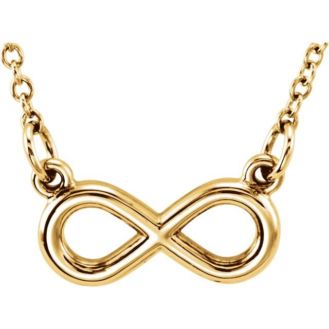 14K Yellow Tiny Posh® Infinity-Inspired 16-18' Necklace