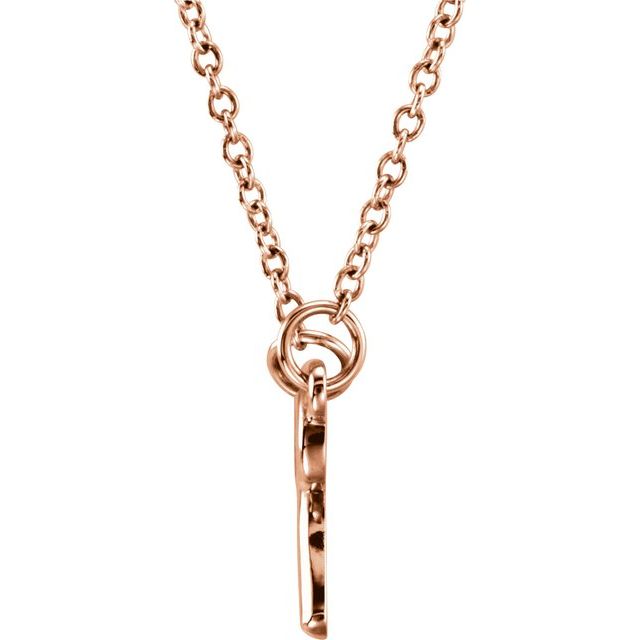 14K Rose Tiny Posh® Knotted Bow 16-18' Necklace