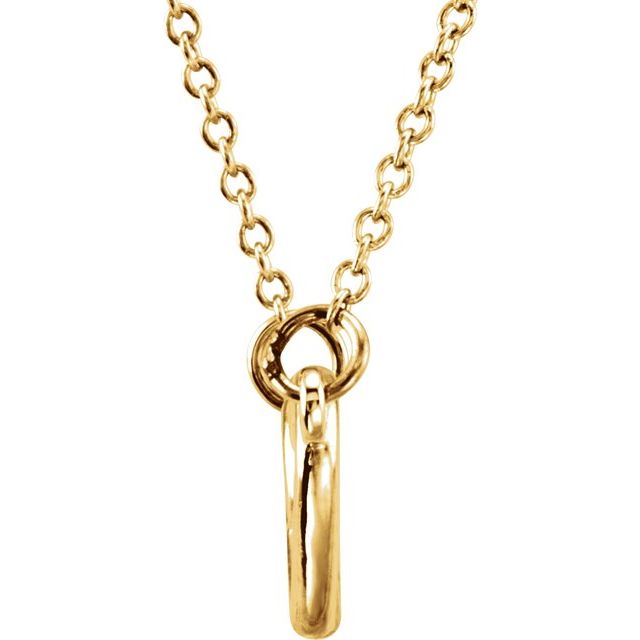 14K Yellow Tiny Posh® Double Heart 16-18' Necklace