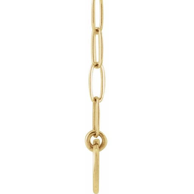 14K Yellow Engravable Bar 18' Necklace