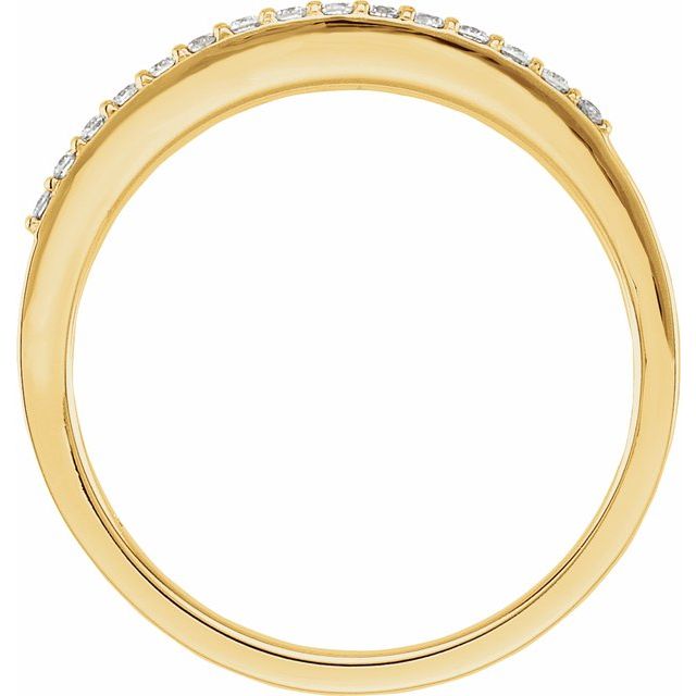 14K Yellow 1/8 CTW Natural Diamond Anniversary Band