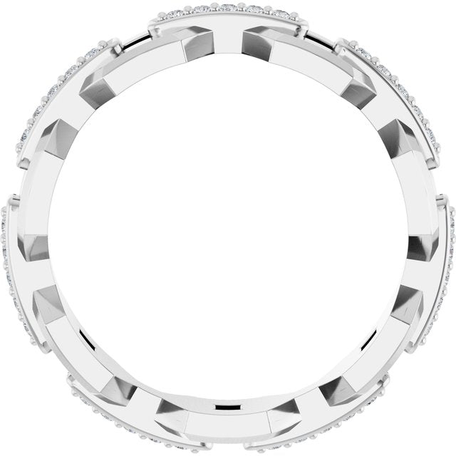 14K White 1/5 CTW Lab-Grown Diamond Band