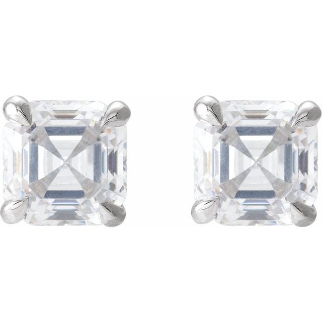 14k White 1/2 Ctw Natural Diamond Earrings