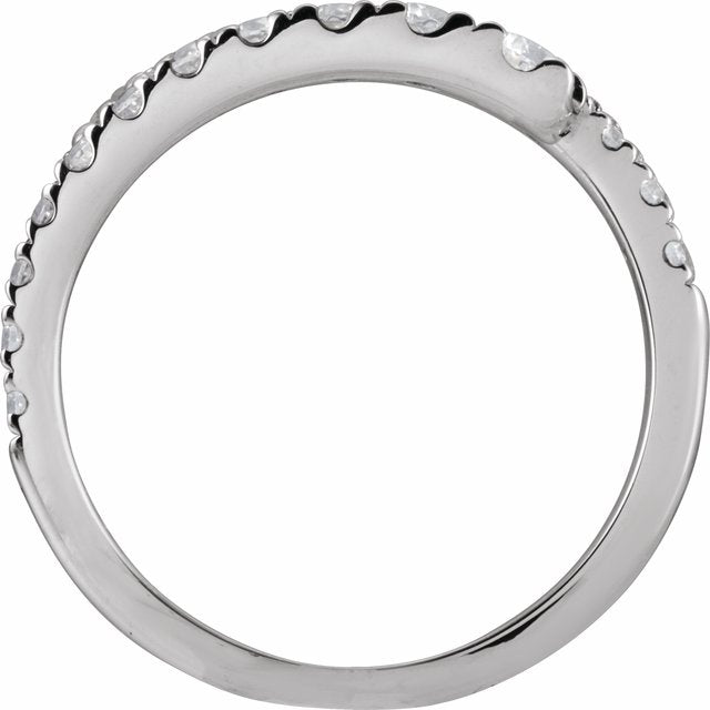 14K White 9/10 CTW Lab-Grown Diamond Bypass Ring